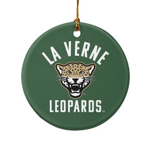 University of La Verne Leopards Logo Porcelain Holiday Christmas Tree Ornament - 1 of 4