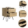 TIRAMISUBEST Nightstand - Light Oak Mobile File Cabinet - 3 of 4