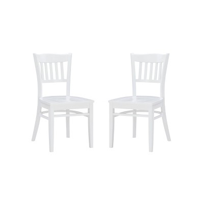 Set of 2 Maryah Chairs White - Linon