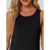 cheibear Women's Sleeveless Round Neck Tank Dress Sleepwear with Pockets - 4 of 4