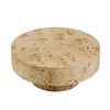 31.49" MDF Burl Wood Round Coffee Table - 4 of 4