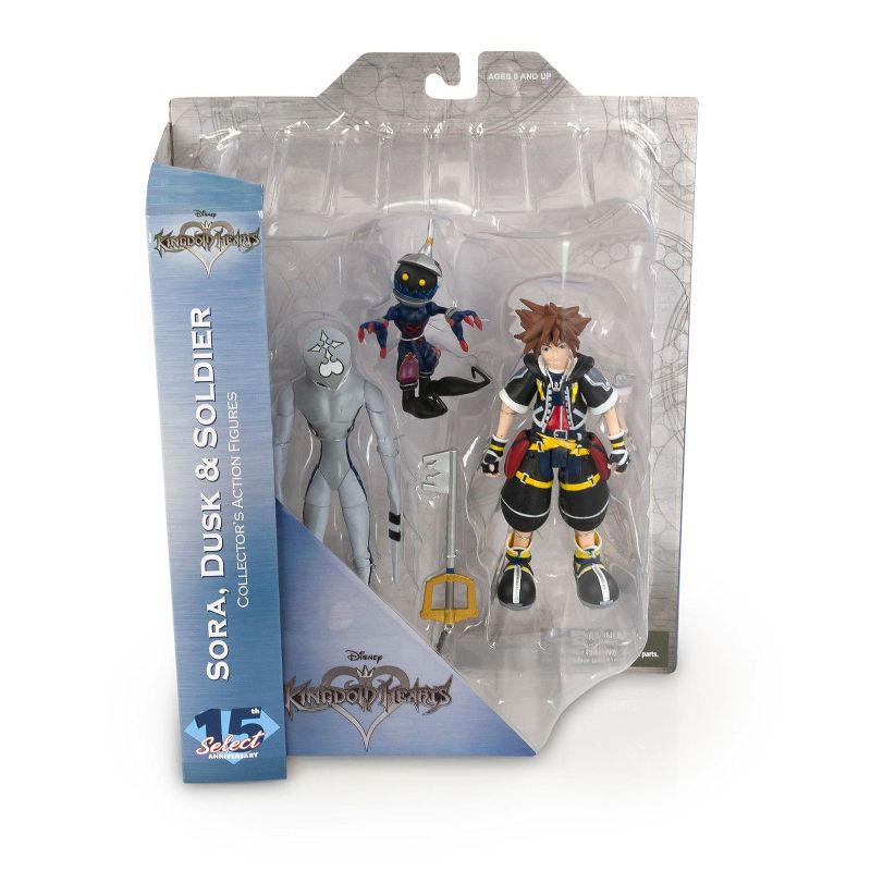 Diamond Comic Distributors, Inc. Kingdom Hearts 2 Action Figures Collection Set | Includes Sora, Dusk, & Soldier, 4 of 8