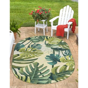 Unique Loom    Outdoor Botanical Longwood Area Rug - 1 of 4