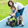 Aosom NO Power Ride on Push Car for Kids 4 Wheels Foot-to-Floor Sliding Walking ATV Toy with Music and Light for 18-36 Months, Green - 3 of 4