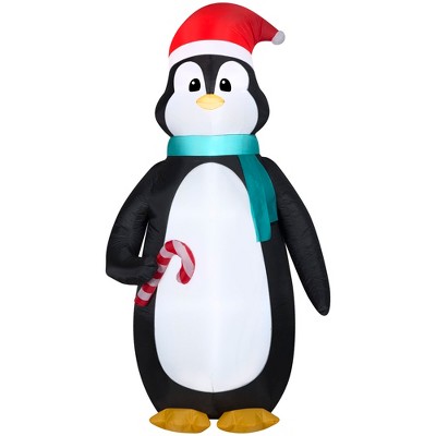 Gemmy Christmas Airblown Inflatable Penguin OPP, 7 ft Tall, Multi