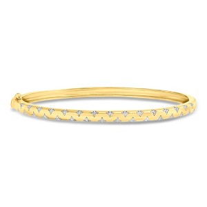 Ross-Simons 0.10 ct. t.w. Diamond Star Bangle Bracelet in 18kt Gold ...