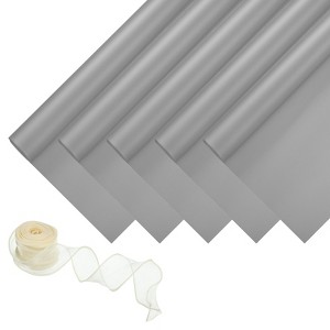 Unique Bargains Decorative Elegant Waterproof Matte Gift Wrap Paper with Ribbon 1 Set - 1 of 4
