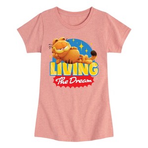 Girls' - Garfield - Living The Dream Fitted Short Sleeve Graphic T-Shirt - 1 of 4