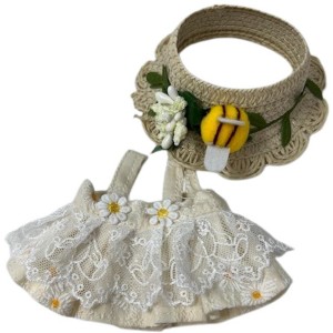 Doll Clothe Superstore Sweet Daisy Day Dress with Straw Hat for 17.5 Labubu Dolls - 1 of 4