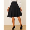 INSPIRE CHIC Women's High Waist Button Decor Vintage Pleated Flared Midi Skirt - 4 of 4