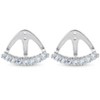 Pompeii3 3/4 Ct Diamond Stud Earring Jackets 14k White Gold (up to 8mm) - 2 of 4