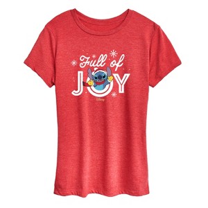 Women's - Lilo and Stitch - Full Of Joy Christmas Short Sleeve Graphic T-Shirt - 1 of 4
