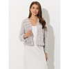 Allegra K Women's Winter Warm Cropped Collarless Faux Fur Fluffy Jacket - 2 of 4