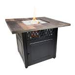 Endless Summer Piper 38 Inch Square UV Printed LP DualHeat Gas Fire Pit Table and Patio Heater Combination with Total of 41,000 BTUs