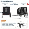 88Lbs Capacity Dog Bike Trailer, 16" Air Tires Foldable Oxford Fabric, Universal Coupler Pet Bicycle Carrier for Medium/Large Dogs - 3 of 4