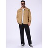 INSPIRE CHIC Men's Winter Collared Button Front Fleece Lining Pockets Trucker Jacket - 2 of 4