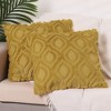 Unique Bargains Shaggy Plush Faux Fur Throw Patterned Pillow Covers 2 Pcs - 2 of 4
