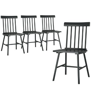 HOMCOM Windsor Dining Chairs Set, Farmhouse Wooden Kitchen Chairs with Rubber Wood Frame, Spindle Back for Dining Room, Living Room - 1 of 4