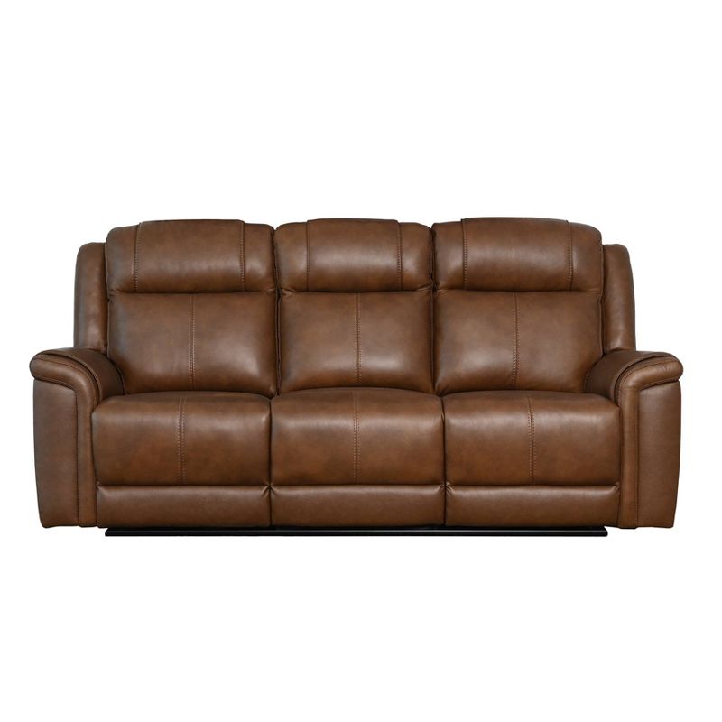 Gilbert Leather Manual Reclining Sofa Brown - Abbyson Living, 4 of 11