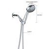 SEVOBAL Shower Faucets, Five-Spray Handheld Shower Head with High-Pressure Performance and Flexible Hose, Silver, 11"*9"*4" - 2 of 4