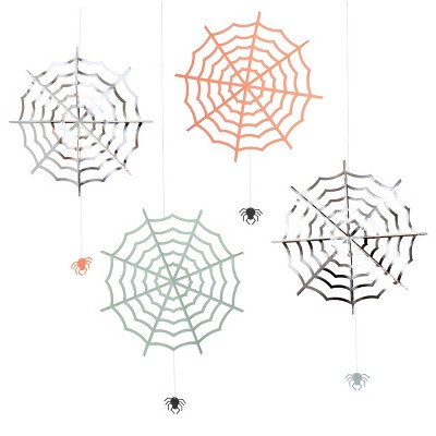Meri Meri Halloween Hanging Cobwebs (Pack of 4)