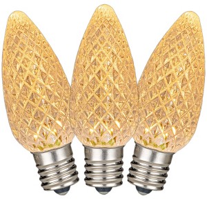 Novelty Lights C9 LED Faceted Christmas Replacement Bulbs Dimmable 25 Pack - 1 of 4