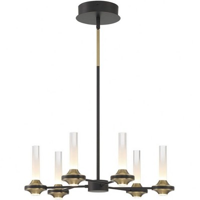 Eurofase Lighting Torcia 12 - Light Chandelier in  Black/Brass