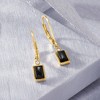 Pure Collection by Ross-Simons Black Onyx Drop Earrings With Diamond Accents in 14kt Yellow Gold - 2 of 4