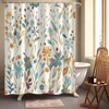 Colorful Floral Shower Curtain,Cute Flower Herbs Waterproof Fabric Machine Washable for Bathroom Bathtub Decor with Hooks 72x72 - 3 of 4