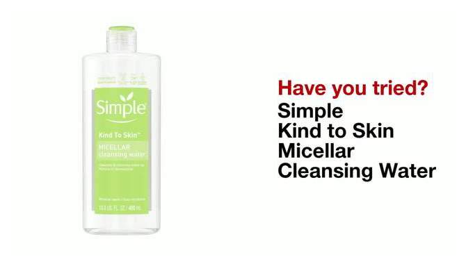 Simple Micellar Cleansing Water - Unscented - 13.5 fl oz, 2 of 16, play video