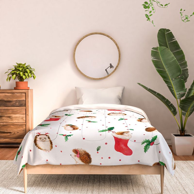 Ninola Design Hedgeog Yuletide Comforter + Pillow Sham(s) - Deny Designs, 3 of 4