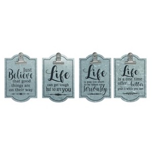 Transpac Inspirational Magnetic Clip Frame Set of 4 Spring Home Decorations - 1 of 1