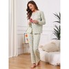 INSPIRE CHIC Women's Cotton Pajamas Long Sleeve Round Neck Button Down Floral Set with Pocket - 2 of 4