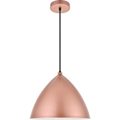 Elegant Lighting Resolute 1-Light Black Pendant Light with Clear Glass Shade
