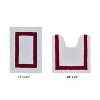 Hotel 2 PC Bath Rug 100% Premium Cotton Tufted Weave Two Tone Reversible Bathroom Rug, Super Soft Absorbent, Machine Washable Bath Mat - 2 of 4