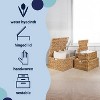 happimess Brooks Classic Farmhouse Woven Hyacinth Rectangular Storage Baskets with Lids and Handles - 3 of 4