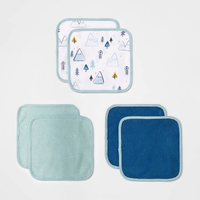 Baby Boys' 6pk Adventure Washcloth Set - Cloud Island™ Blue