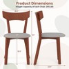 Costway Wooden Armless Dining Chair Set of 2/4 with Rubber Wood Legs Padded Seat Cushion - image 3 of 4