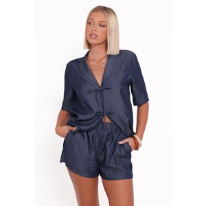Aaliyah Chambray Shorts - 1 of 4