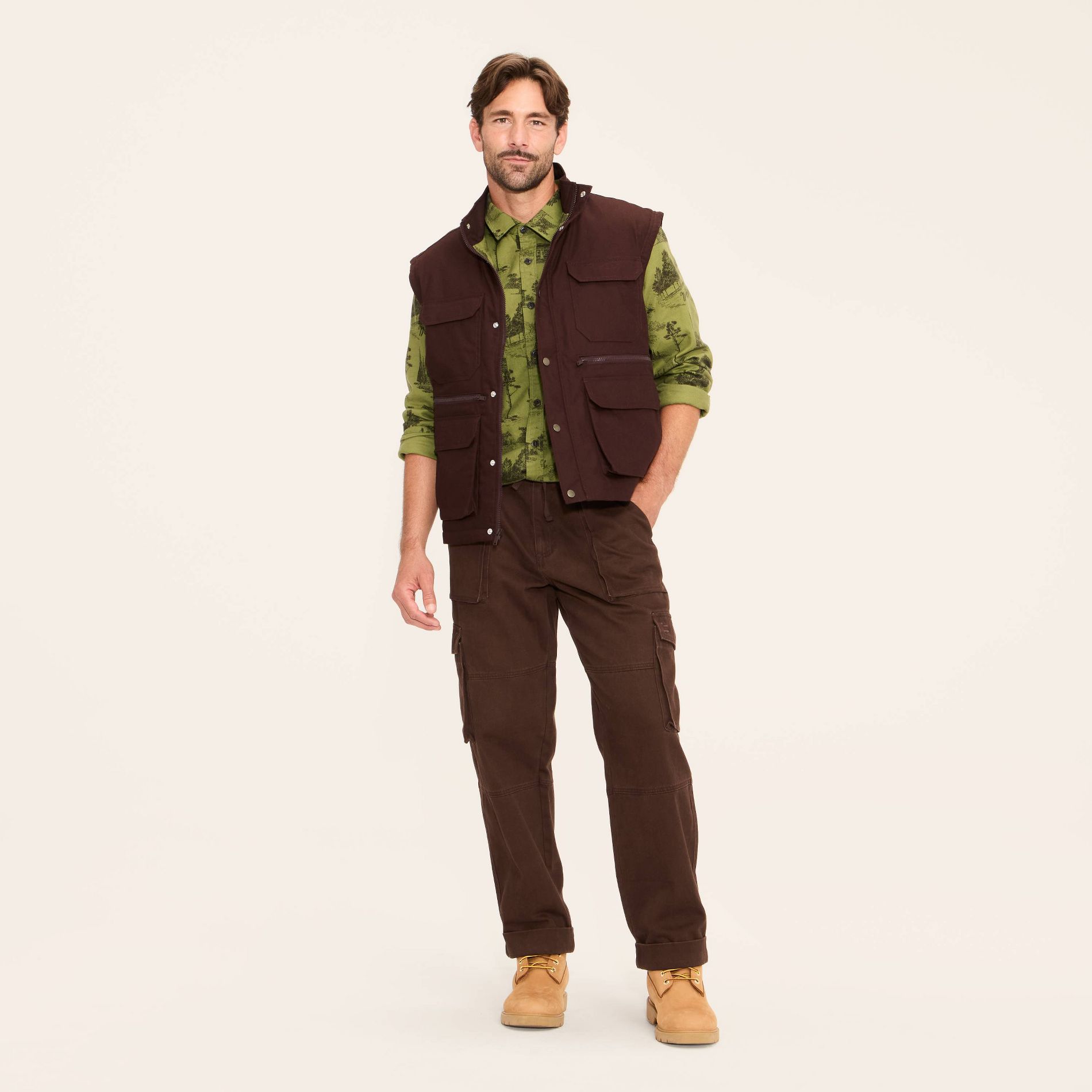 Men's Fisherman Vest - Woolrich x Target Brown M