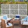 PexFix Outdoor Metal Privacy Screen Garden Fence in Geometry Pattern - 4 of 4