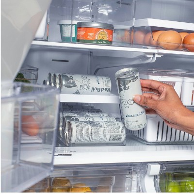 OU Soda Can Organizer for Refrigerator, Clear Rolling Can Dispenser for Fridge / Pantry, Soda Can Rack Kitchen Organizers, BPA Free — фото 6