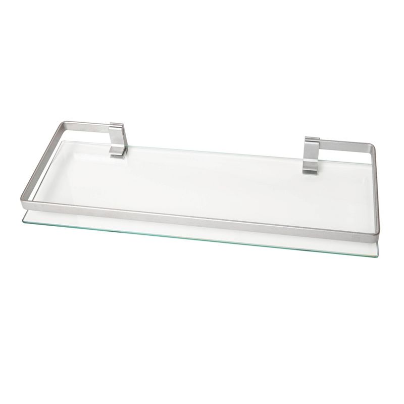 19.75&#34; Floating Glass Bathroom Wall Shelf Chrome - Danya B., 5 of 8