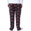 Jurassic Park Mens' Dinosaur Film Logo Scratches Sleep Pajama Pants Black - 4 of 4