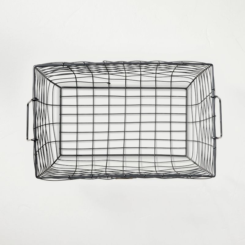 Wire Storage Basket Black - Hearth & Hand&#153; with Magnolia, 3 of 11