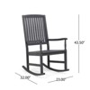 VisioGear Rustic Style Rocking Chair with Tall Backrest, High Back Rocking Chairs for Outdoor & Indoor, Brown, 23"*32"*43.5" - 3 of 4