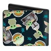 Adult The Mandalorian The Child Grogu and Frogs Vegan Leather Bi-Fold Wallet - 2 of 3