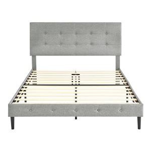 DeCoro Cambridge Upholstered Wooden Platform Bed Frame - 1 of 4