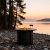 30" Propane Gas Fire Pit Table, 50000 BTU Round Steel Fire Pit with Mosaic Ceramic Tabletop for Outside Patio Deck Garden Backyard- Black - 2 of 4