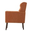 Kumasinova Modern Accent Chair with Waist Pillow, Upholstered Arm Chairs with Tapered Wooden Legs, Reading Chair for Living Room, Bedroom, Office - 4 of 4